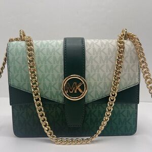 Michael Kors Greenwich Sm Color-Block Signature Logo Flap Crossbody XBODY
Moss